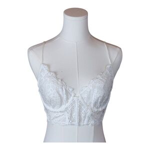 Free People White Lace Underwire Floral Sheer Romatic Bra Multiple Sizes NWT